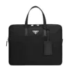 Prada Re-nylon And Saffiano Leather Briefcase In Black