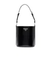 Prada Logo Handbag In Black