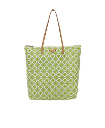 Prada Logo Handbag In Green
