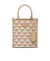 Prada Logo Handbag In Nude