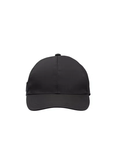 Prada Logo Hat In Black