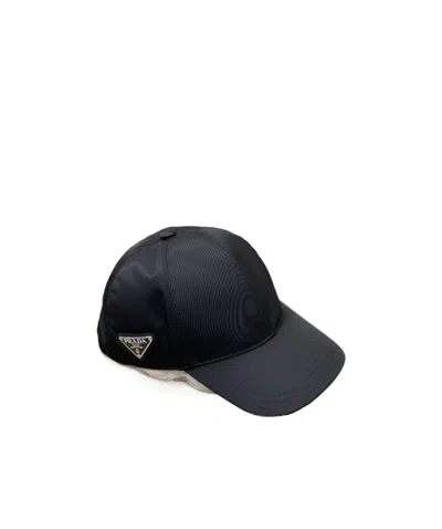 Prada Logo Hat In Black