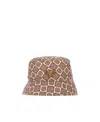 Prada Printed Re-nylon Bucket Hat In Brown