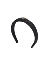 Prada Re-nylon Triangle-logo Headband In Black  