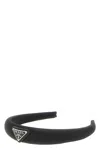 Prada Logo Headband In Black