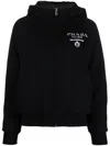 Prada Luxe Cashmere Blend Down Jacket In Black