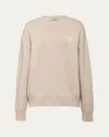 Prada Logo-intarsia Cashmere Sweater In F0f24 Deserto