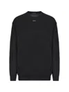 Prada Logo Intarsia Crewneck Knitted Jumper In Nero