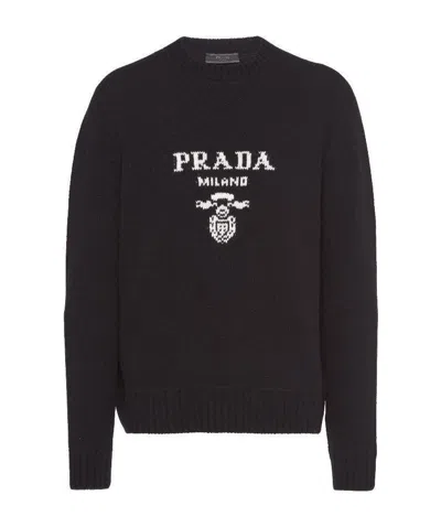 PRADA PRADA LOGO INTARSIA JUMPER