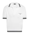 Prada Logo-intarsia Polo Top In White