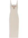 Prada Silk Dress In Neutrals
