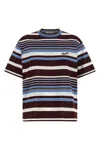 Prada Striped Crew-neck Cotton Sweater In Multi