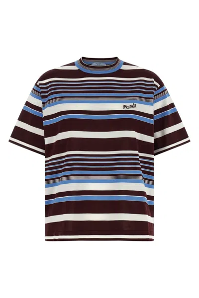 Prada Logo Intarsia Sweater In Multi
