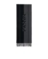 Prada Logo-jacquard Wool Scarf In Black