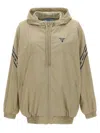 Prada Logo Jacket In Beige