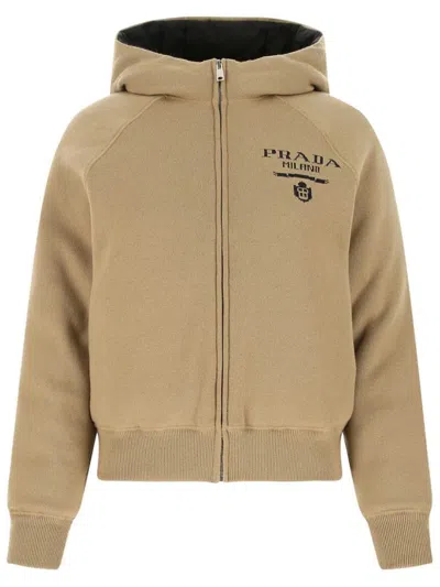 PRADA LOGO-JACQUARD JACKET