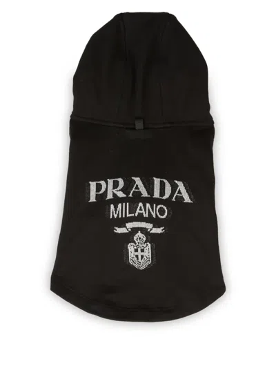 Prada Logo-jacquard Pet Coat In Schwarz