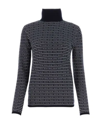 PRADA PRADA ALLOVER LOGO KNITTED JUMPER