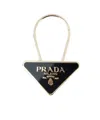 Prada Women's Steel Keyring In Black