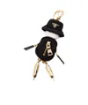 Prada Logo Keychain In Black