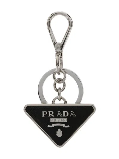 PRADA PRADA LOGO KEYRING