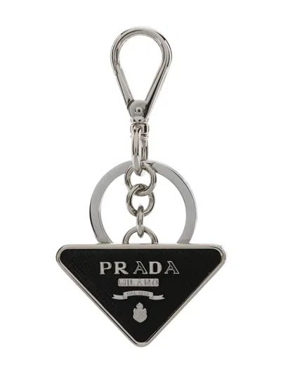 PRADA PRADA LOGO KEYRING