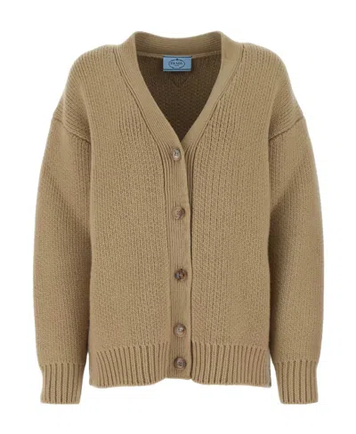 PRADA PRADA V-NECK BUTTONED CARDIGAN
