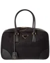 Prada Black Bauletto Re-edition 1978 Satchel In Black