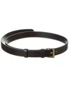 Prada Black Logo Tip Belt In Black