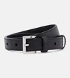 Prada Logo Leather Belt In Nero 1