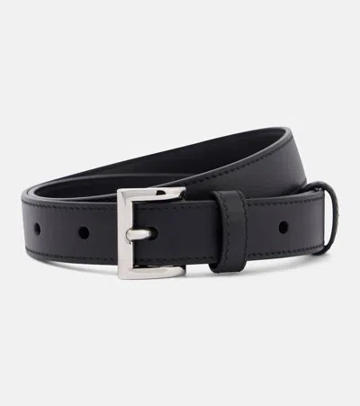 Prada Logo Leather Belt In Nero 1