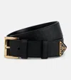 Prada Logo Leather Belt In Nero 1