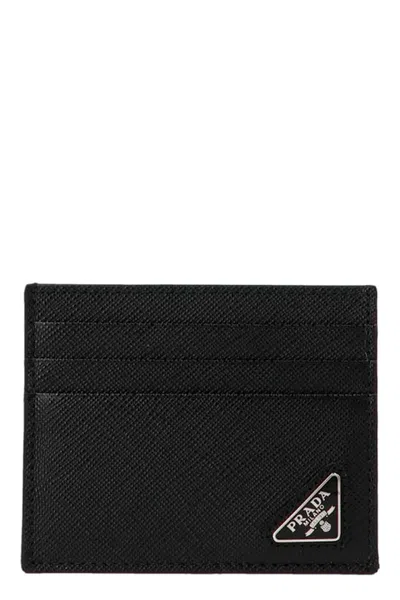 Prada Logo Leather Card Holder
