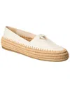 Prada Logo Leather Espadrille