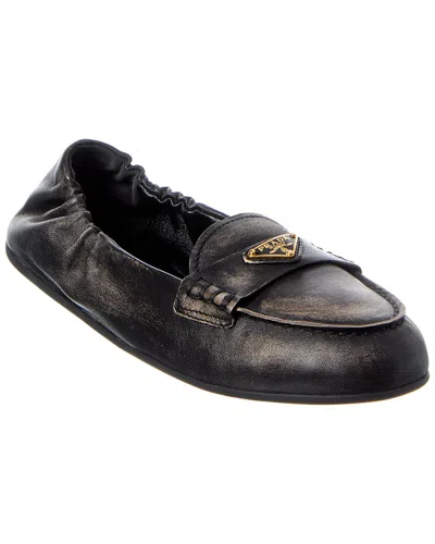 PRADA PRADA LOGO LEATHER LOAFER