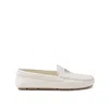 Prada Logo Leather Loafers Men In Black