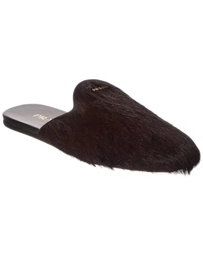 PRADA PRADA LOGO LEATHER MULE