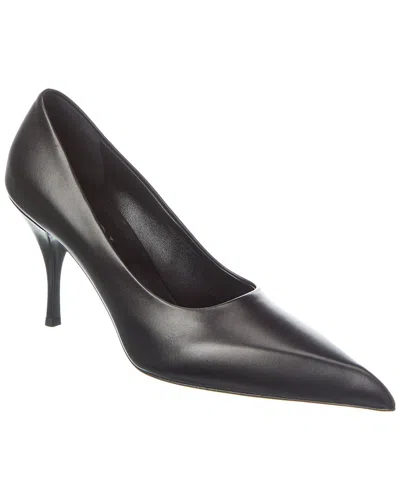 PRADA PRADA LOGO LEATHER POINTY-TOE PUMP