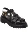 Prada Leather Cage Sandals In Black