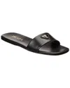 PRADA PRADA LOGO LEATHER SANDAL