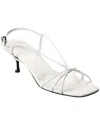 Prada Logo Leather Sandal In White
