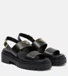 Prada Buckle-strap Platform Sandals In Black