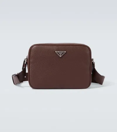 Prada Logo Leather Shoulder Bag