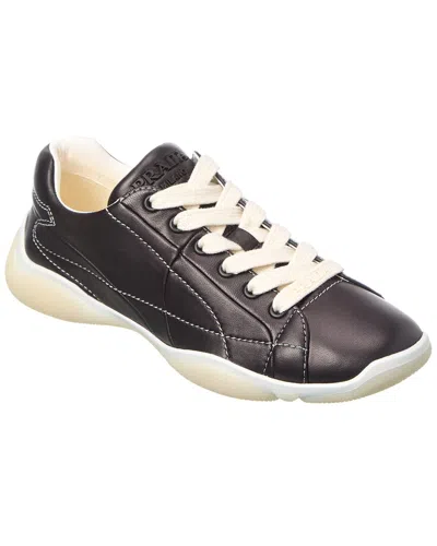 PRADA PRADA LOGO LEATHER SNEAKER