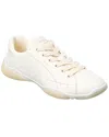 Prada Leather Sneakers Crafted Geometric Stitching