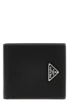 Prada Mens Black Re-nylon Small Recycled-nylon And Leather Wallet
