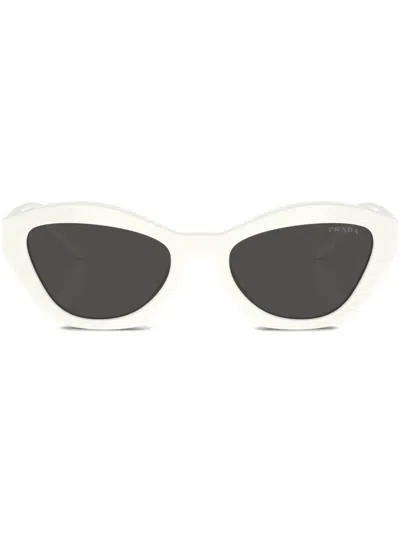 Prada Dark Grey Cat Eye Ladies Sunglasses Pr A02s 17k08z 52 In White