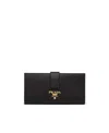 Prada Large Saffiano Leather Bifold Wallet In Black