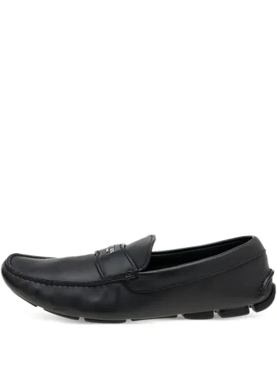 Pre-owned Prada Logo-lettering Leather Loafers