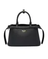 Prada Logo-lettering Leather Tote Bag In Black